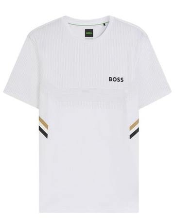 Мужская теннисная футболка BOSS Tech TOC - white