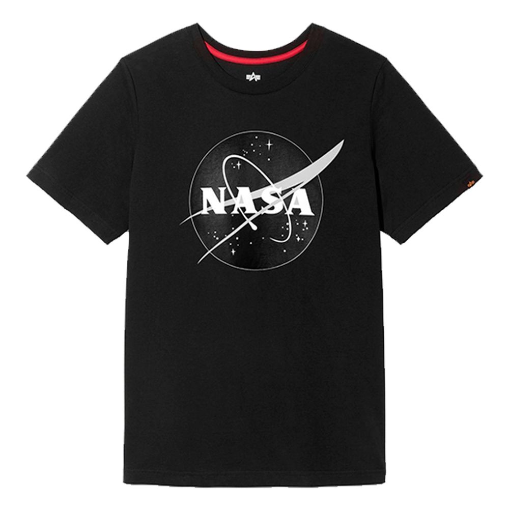 Футболка Alpha Industries NASA logo Black Черная