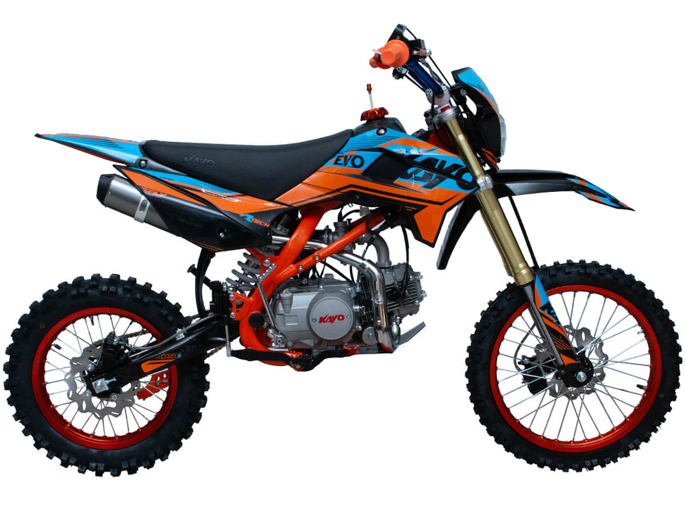 Питбайк KAYO EVOLUTION K125EM 17/14 KRZ (механ. сцепл., эл.стартер 2024 г.)