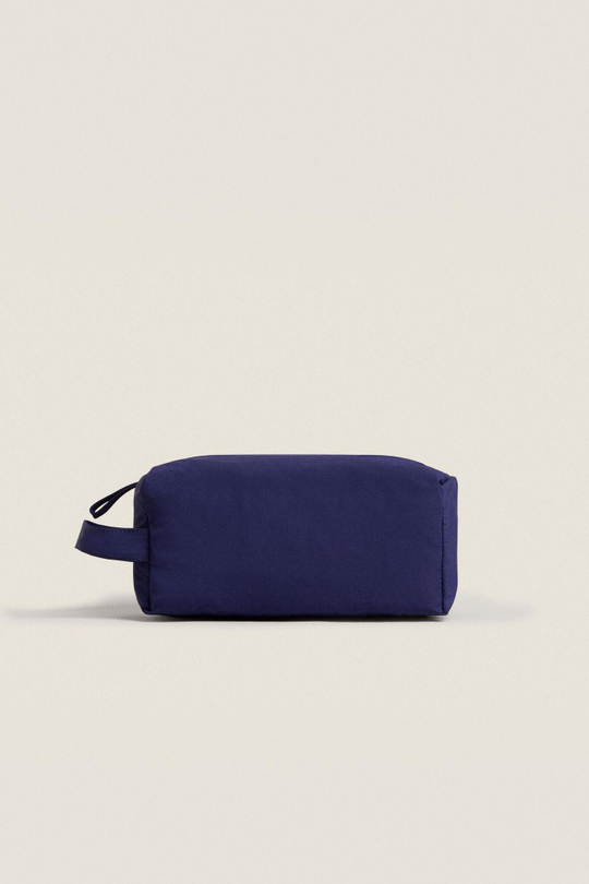 ZARA HOME БОЛЬШАЯ КОСМЕТИЧКА ИЗ ТЕХНИЧЕСКОЙ ТКАНИ, СИНИЙ