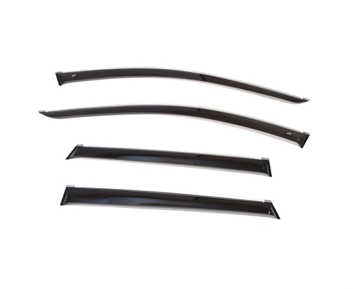 Дефлекторы боковых окон Cobra Tuning на Infiniti QX50 2 2018 хромированный молдинг арт.I11218CR