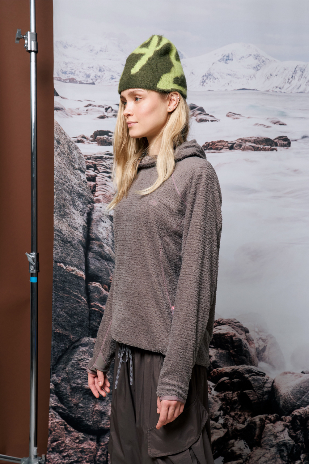 Худи Nothomme Blue Monte Lightweight Hooded Fleece Shirt "Rock Gray"