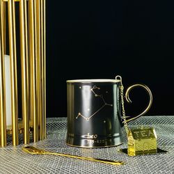 Lenardi 106-294 Кружка 360мл с ложкой и фильтром ЛЕВ в под.уп.(х12)Фарфор