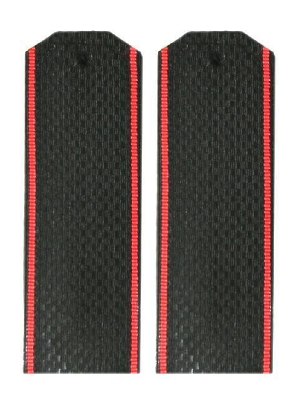 Погоны черные с красным кантом (на пластике)