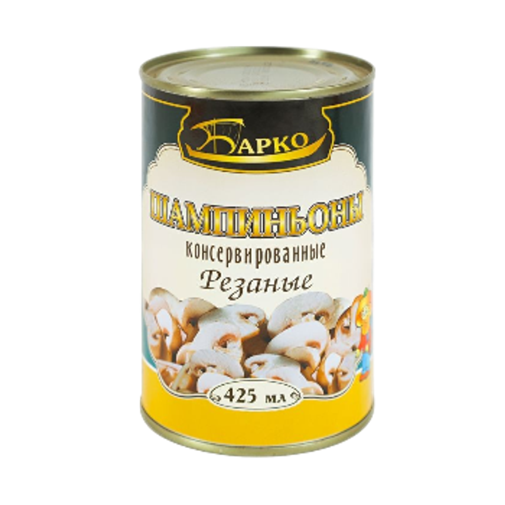 шампиньоны БАРКО резаные 425мл ж/б (1х24)