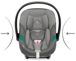 Коляска Cybex Balios S Lux SLV complete Aton S2 Lava Grey 3 в 1 Stone Grey с дождевиками