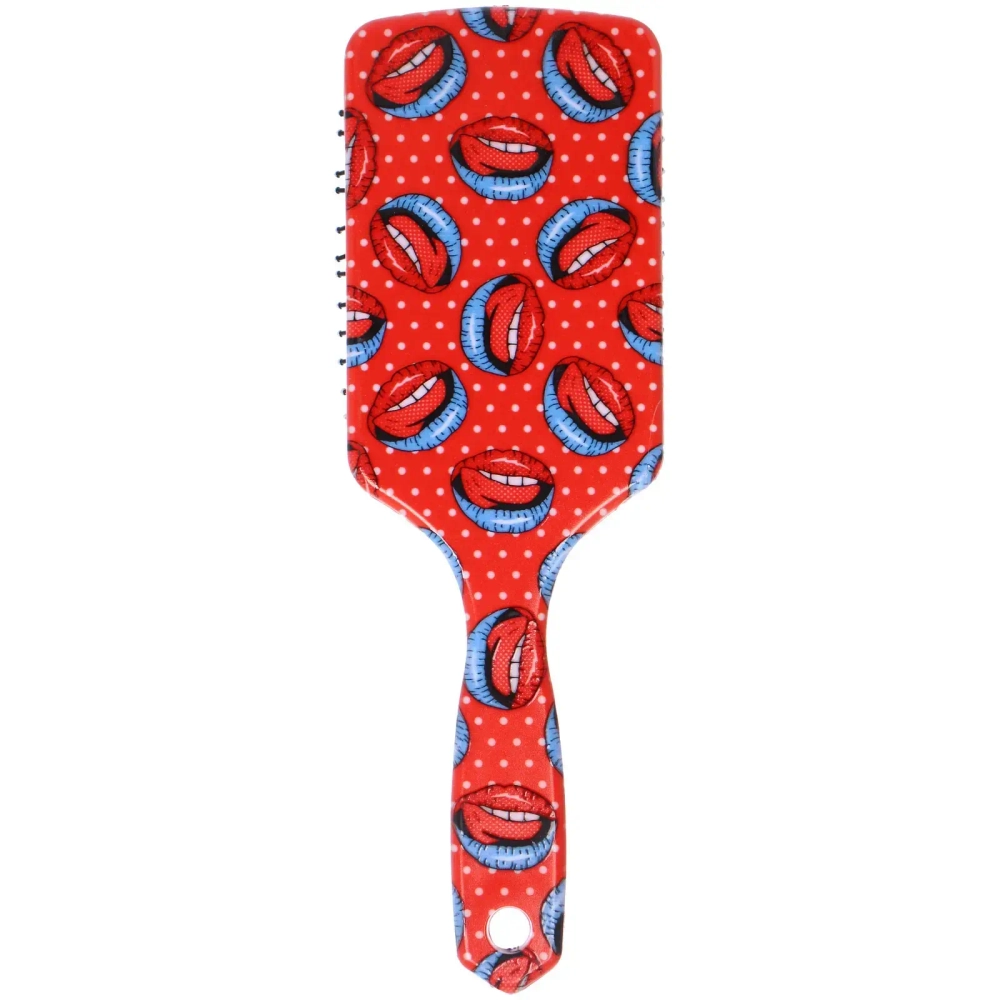 Расческа массажная прямоугольная форма «КОЛЛЕКЦИЯ ИМАНИ - ЛИНА», микс 4 дизайна, 24*7,5см (PVC упаковка)