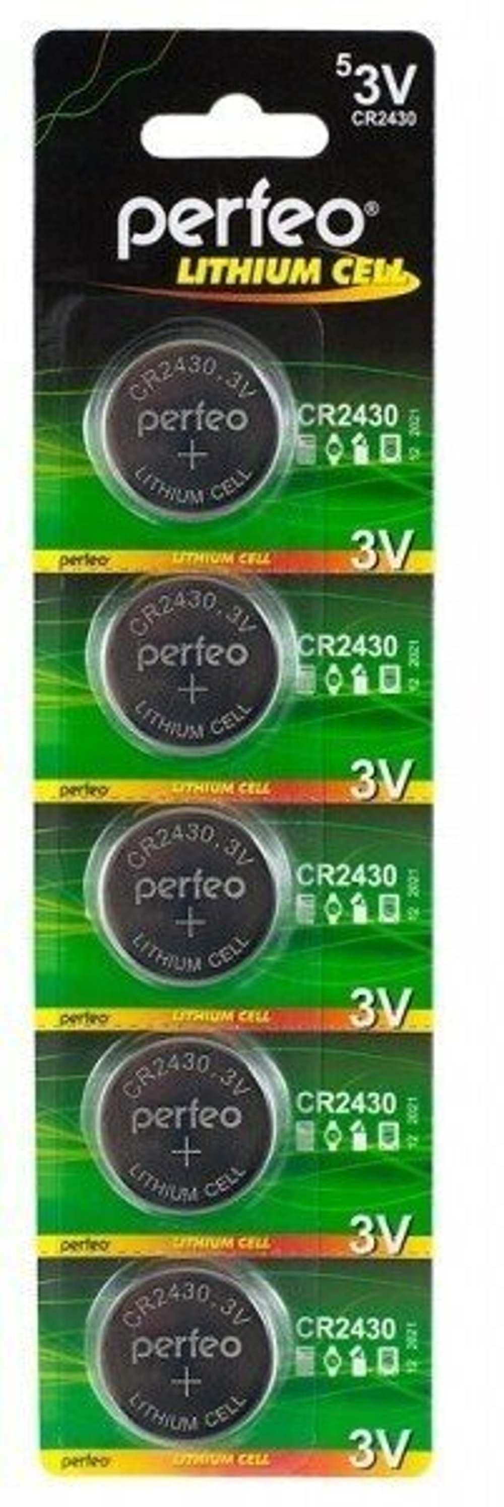 Батарейка Perfeo CR 2430 BL (Цена за 5шт)