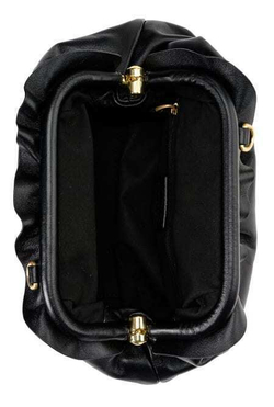 MINI CHAIN CLUTCH BAG FRAIMED - black