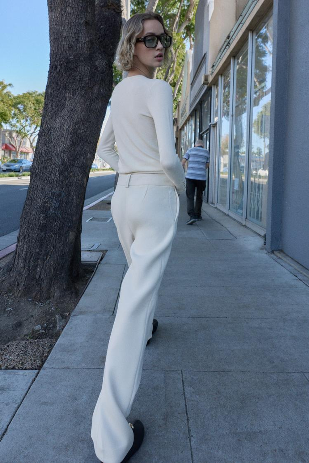 ZARA БАЗОВЫЙ ОДНОТОННЫЙ ДЖЕМПЕР, ЭКРЮ