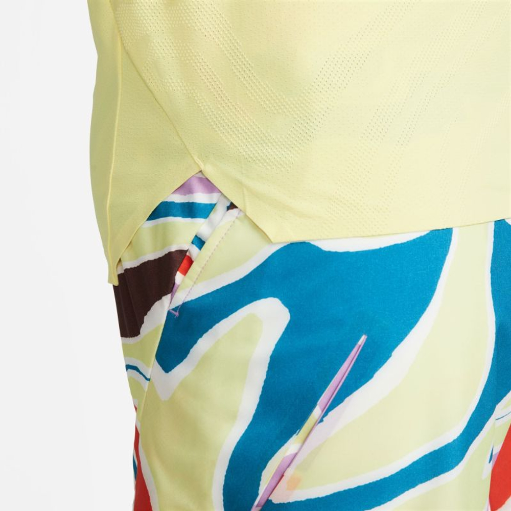 Теннисное поло Nike Court Dri-Fit Adventage Slam Tennis - lemon chiffon/black