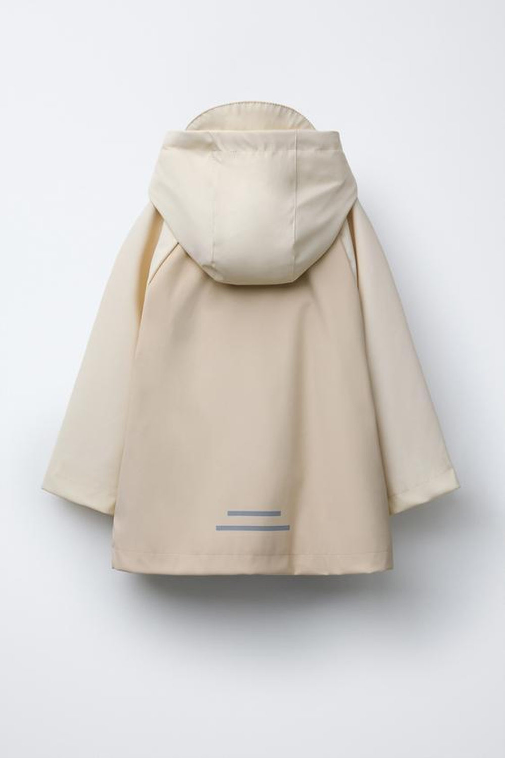 ZARA ПРОРЕЗИНЕННЫЙ ДОЖДЕВИК, ЭКРЮ/БЕЖЕВЫЙ