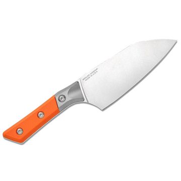 Нож кухонный Microtech Santoku 3200B-10EM  с клинком из стали M390MK, рукоять G10 / Titan