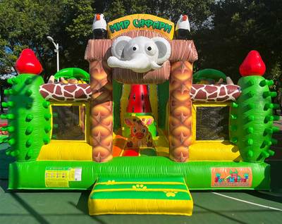 Коммерческий надувной батут «Сафари Ультра», 10*5*6 м.