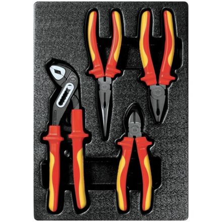 Цена на KING TONY (9-40604GP ) Набор диэлектрических пассатижей и бокорезов, ложемент, 4 предмета