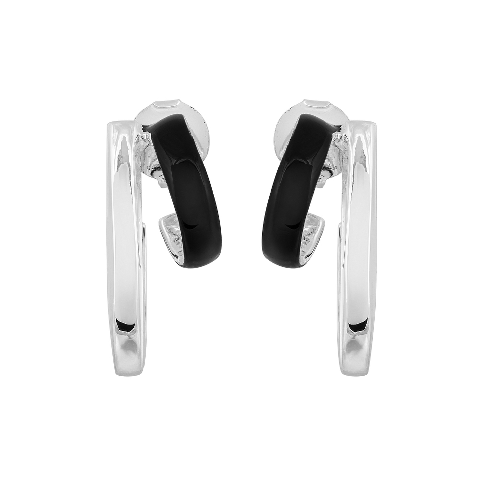 Серьги Fiore Luna BLACK EPOXY ACE23533-03 S