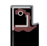 Кассетное уплотнение УК-40 (160x196x17) NBR/Сталь