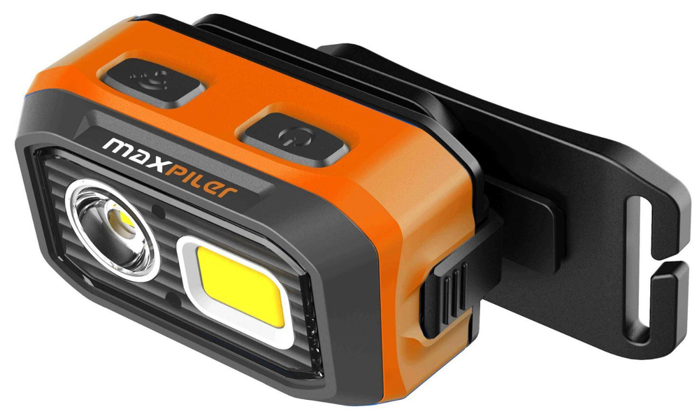 Фонарь налобный аккум. MHF-02 (500-120 Лм, LED SMD+COB, 55*, 4 реж, 1,2-10ч, инд. заряда) MX