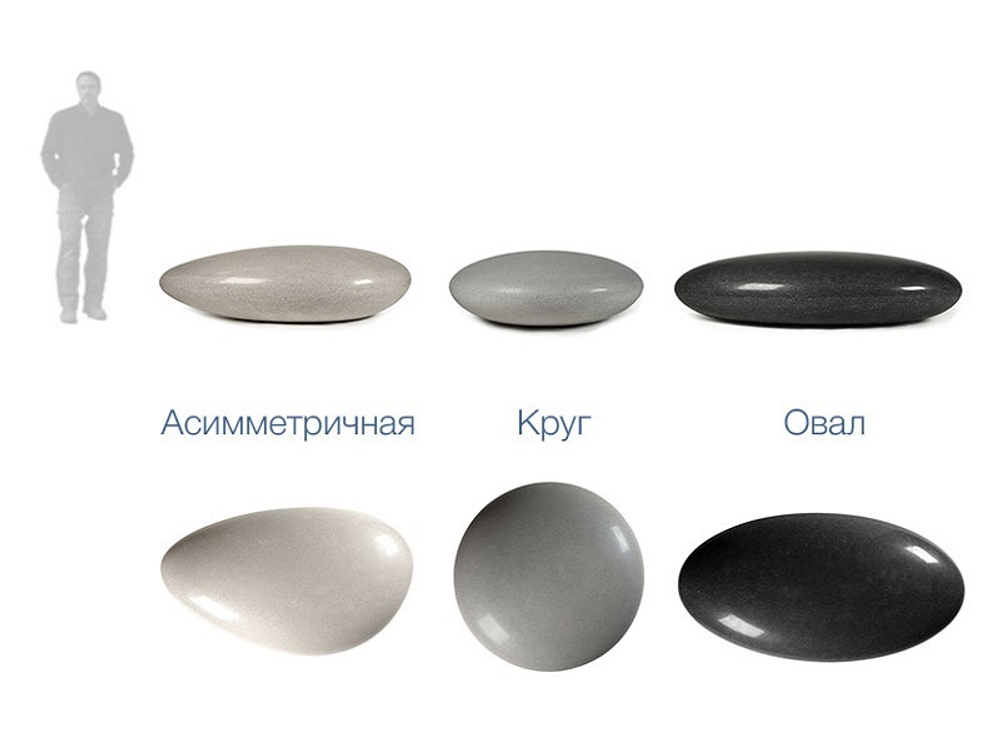 Скамья Галька Круглая (без спинки)