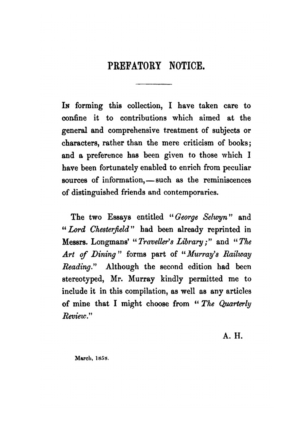 Biographical and Critical Essays. Volume 1 | Abraham Hayward