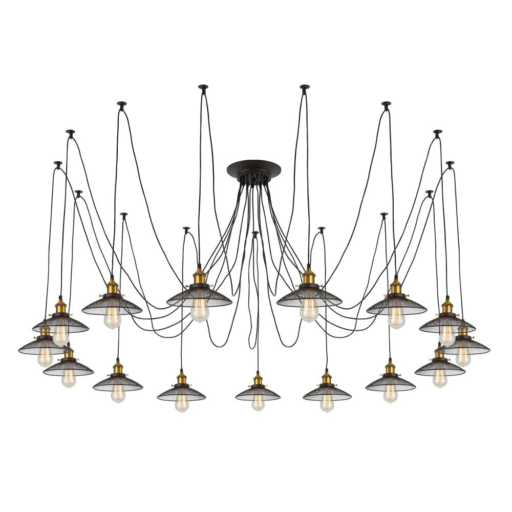 Citilux Эдисон CL451151 Люстра паук Венге Бронза