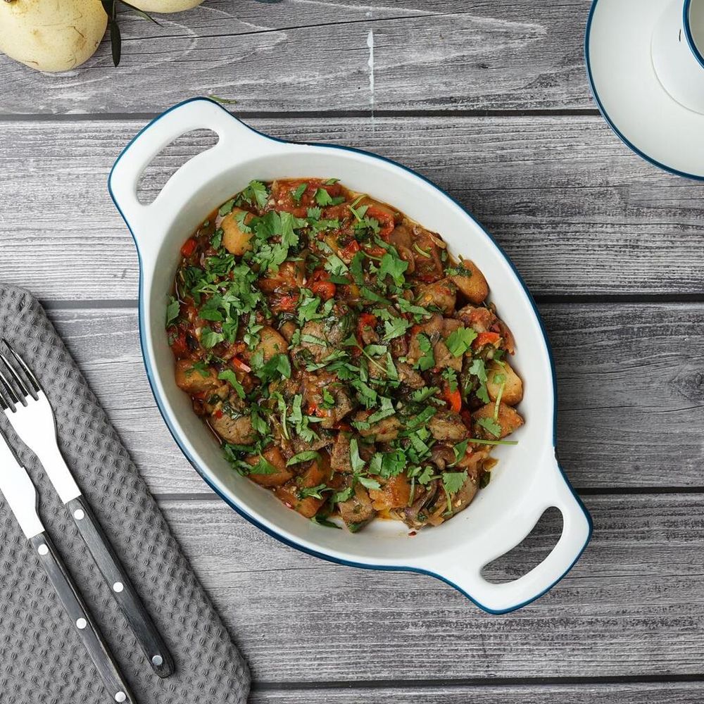 Блюдо овальное 33*20,8 см h5,9 см 1600 мл с ручками   P.L. Proff Cuisine [1]