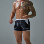 Черные плавки-боксеры с контрастной отделкой (Размер: XXL) (Цвет: черный)