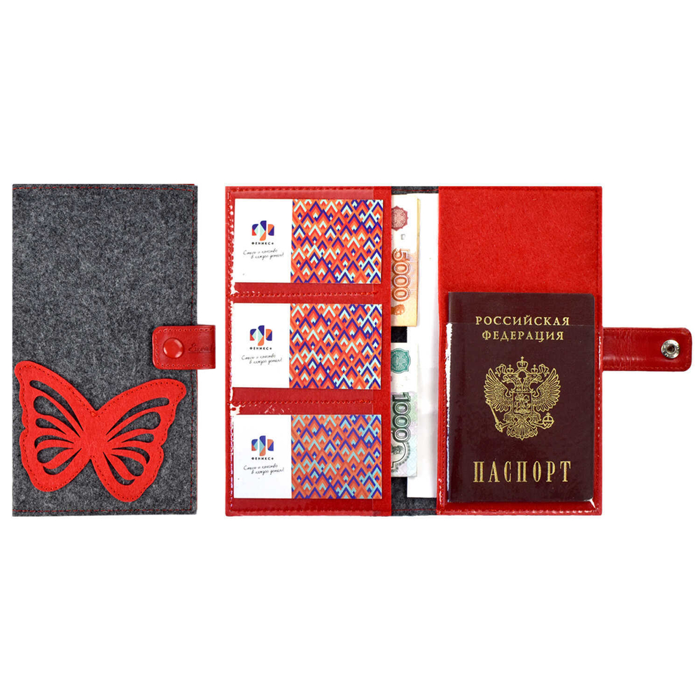 Органайзер-обложка д/путешествий арт.48395/50 НАППА РОЗОВЫЙ МЕТАЛЛИК