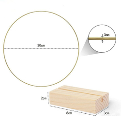 Кольца для макраме 20 см 10 штук, цвет золотистый, неразъемное / кольцо металлическое основа для рукоделия / основа для ловца снов