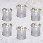 Набор колец для салфеток 6шт «Камея» 4*4см, серебро