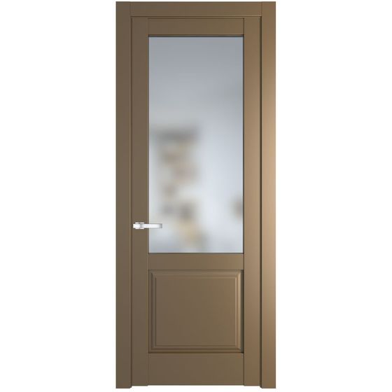 Межкомнатная дверь эмаль Profil Doors 4.2.2PD перламутр золото стекло матовое