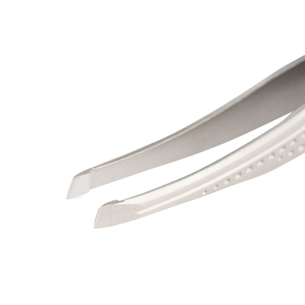 Пинцет Nippon Nippers T-08 для бровей скошенный узкий хват 95мм