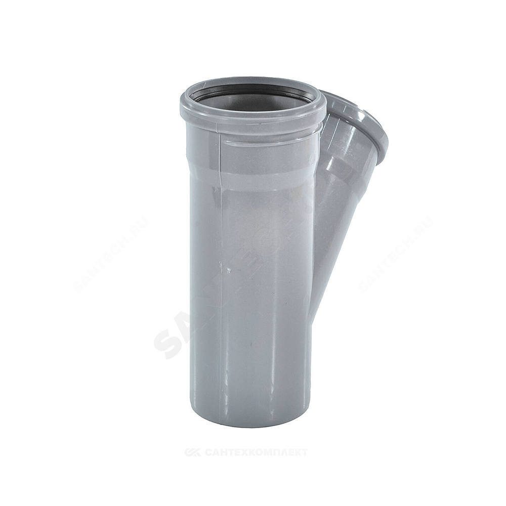 Тройник PP-H серый BASE Дн 40х40х45гр б/нап в/к VALFEX 22040040