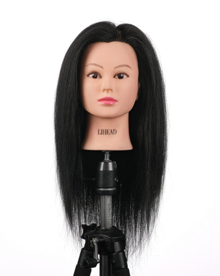 Учебная манекен голова "брюнетка" 50см.