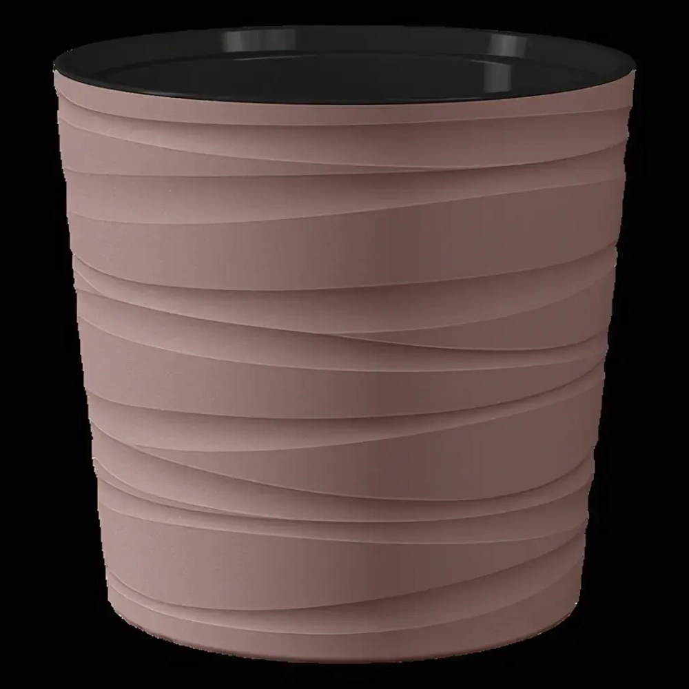 Кашпо для цветов пластиковое 8л d-26см «Модерн Мини» Пыльная роза