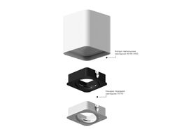 Ambrella Корпус светильника накладной для насадок 70*70mm MR16 Корпуса 70x70mm C7842