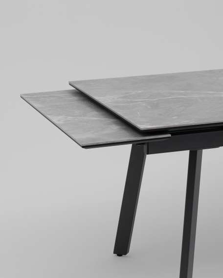 Стол Тайл 140-200/85/75 столешница керамика Larka Grey