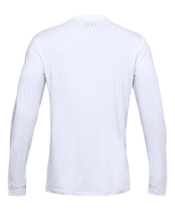 Мужская теннисная футболка теннисная Under Armour Men's Sportstyle Left Chest Long Sleeve - белый