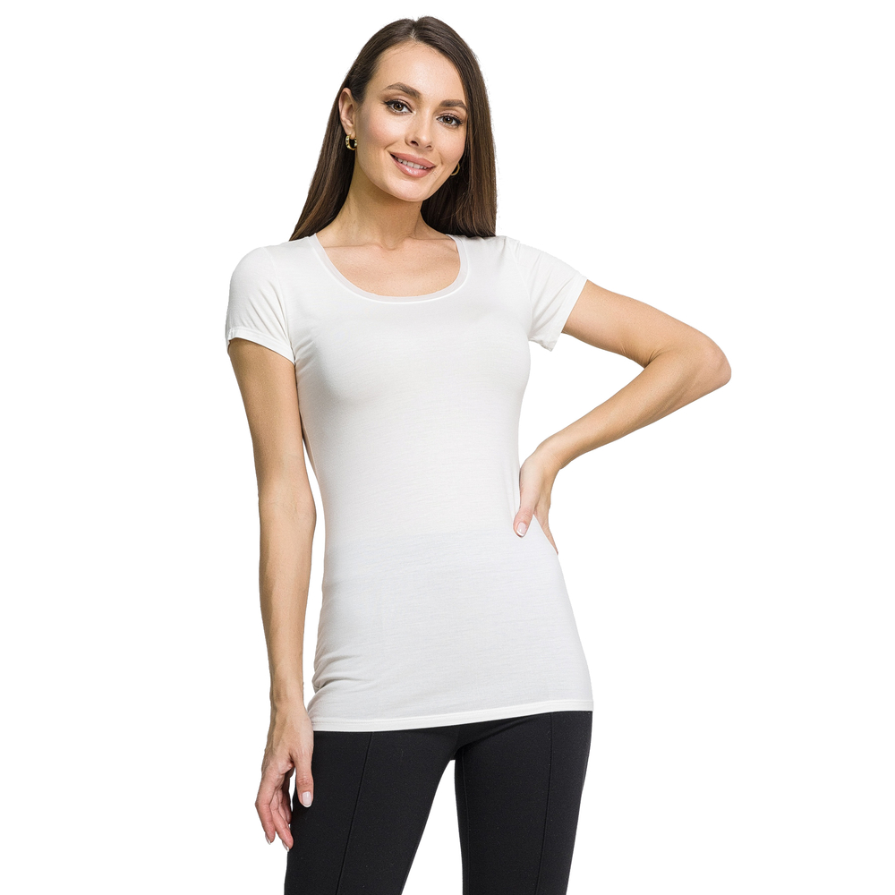 Женская футболка белая OROBLU Perfect Line VOBT01593