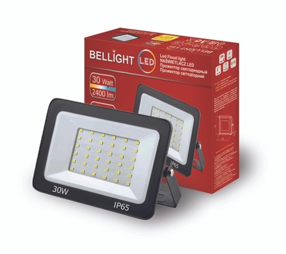 Прожектор LED низковольтный СДО 30Вт 6500К 12/24/36В IP65 Bellight