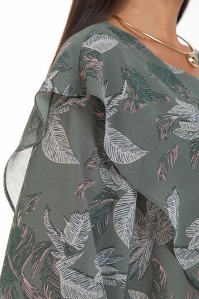 Блуза Красивая из шифона (олива) Diolche (Акция)