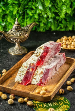 Лукум сливочно-гранатовый с фундуком и курагой (700 руб. за кг) 3.0кг