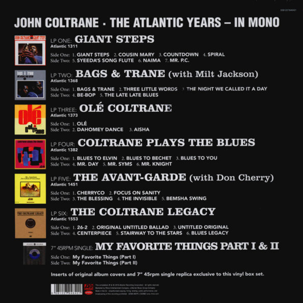 John Coltrane / The Atlantic Years In Mono (6LP+7" Vinyl Single)