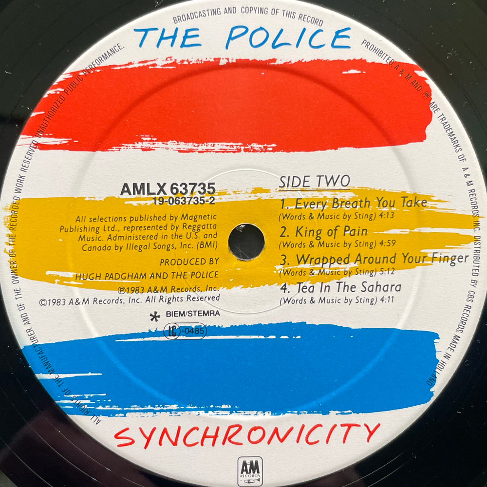 The Police ‎– Synchronicity (Голландия 1983г.)