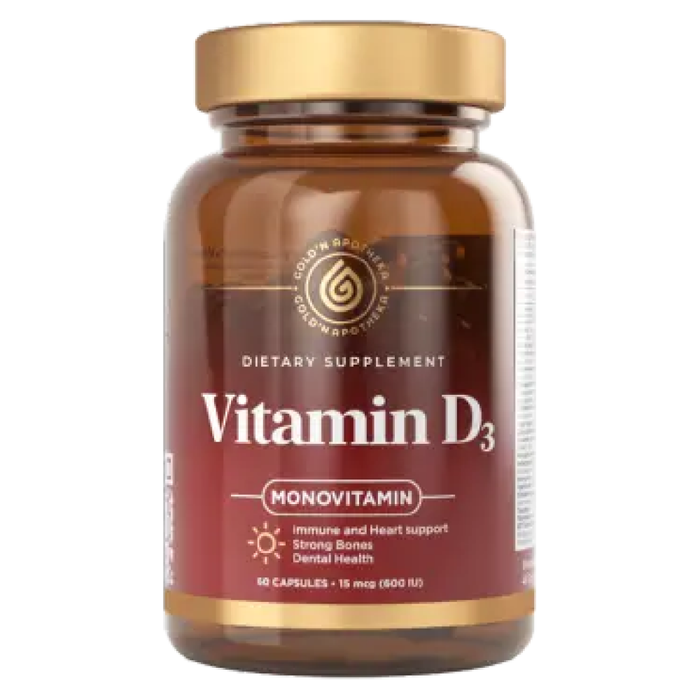 Витамин Д3, Vitamin D3, Apotheka, 60 капсул