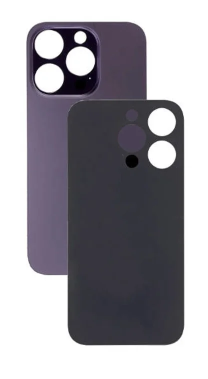 Задняя крышка для iPhone 14 Pro фиолетовая с большим вырезом под камеру