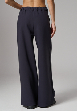 Брюки палаццо синие