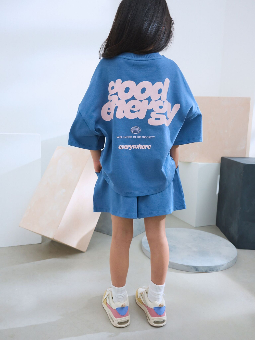 Футболка и шорты в комплекте для девочки Next AM0-158, Синий