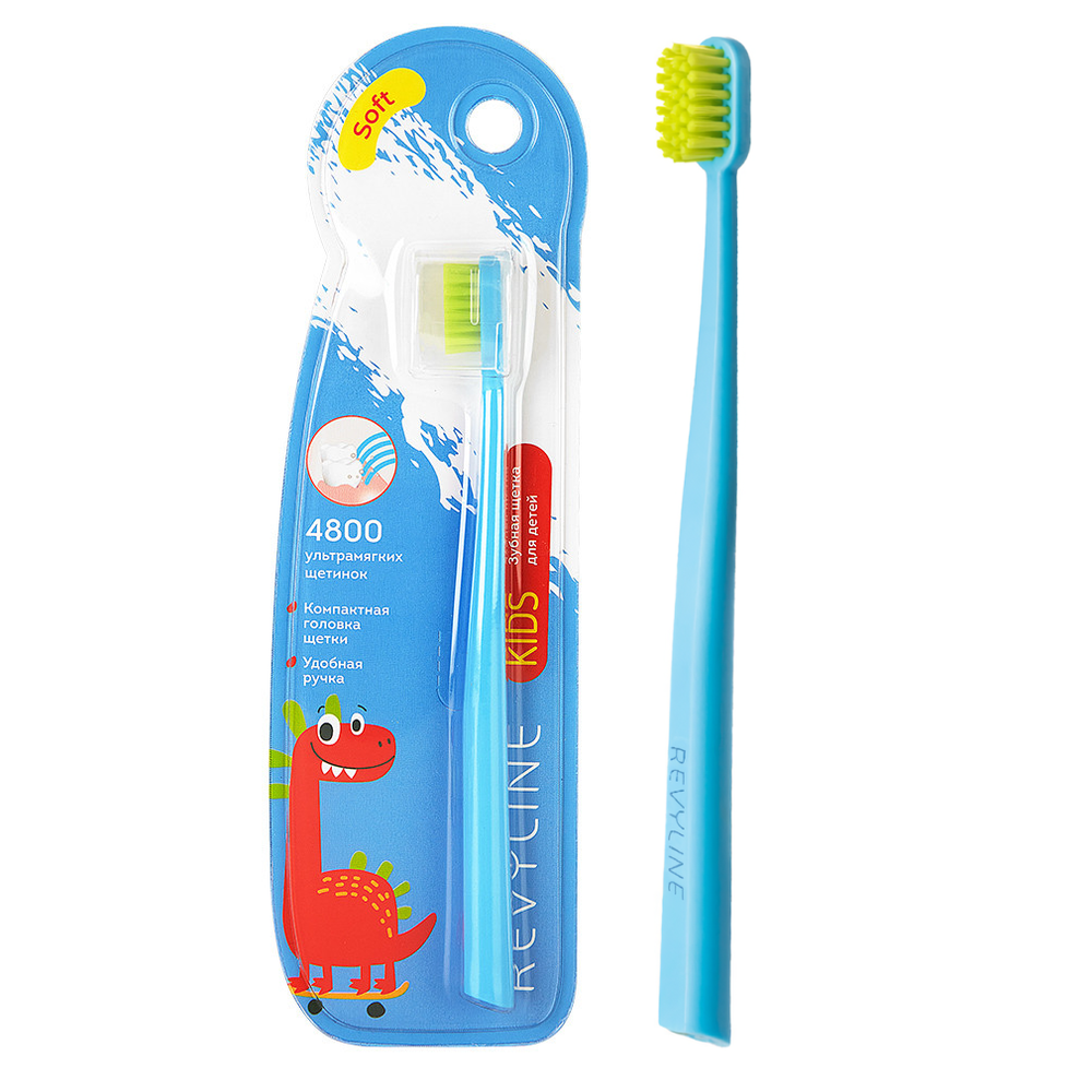 Детская зубная щетка Revyline 4800 голубая