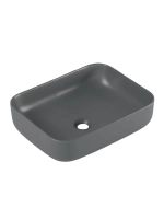 Раковина накладная прямоугольная серая JET